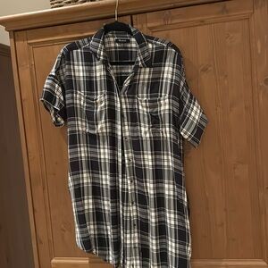 EUC cute Madewell checkered flanel dress